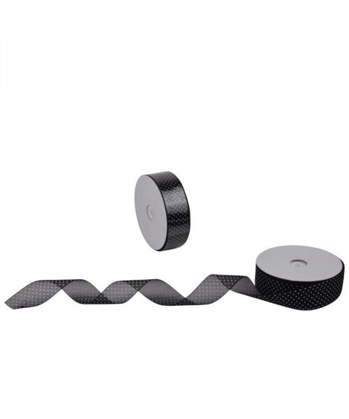 Cinta organza con puntos - 23 mts NEGRO