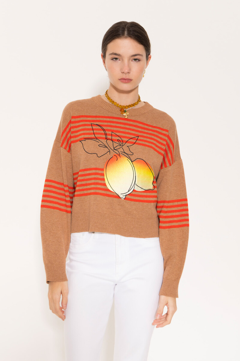 SWEATER CITRON Camel