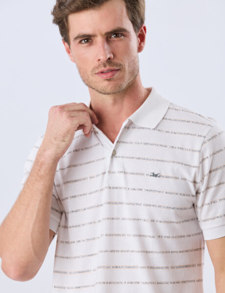 REMERA POLO ESTAMPADA Blanco
