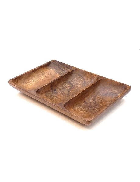 COPETINERO RECT. 3 DIVISIONES MADERA 30X20X4CM COPETINERO RECT. 3 DIVISIONES MADERA 30X20X4CM