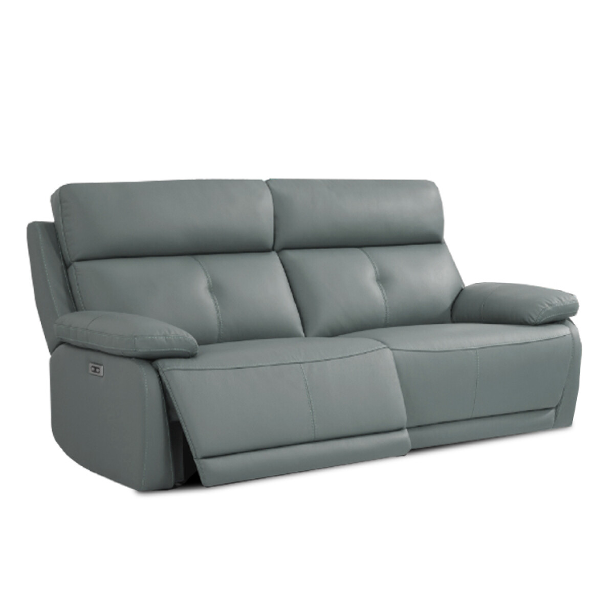 SOFA SILLÓN 3 CUERPOS RECLINABLE RETRACTIL CON SISTEMA ELECTRICO Y EN CUERO GENUINO 