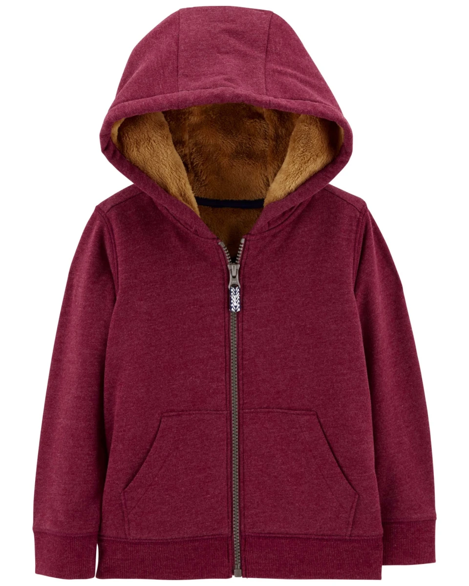 Campera de algodón, con forro de sherpa 
