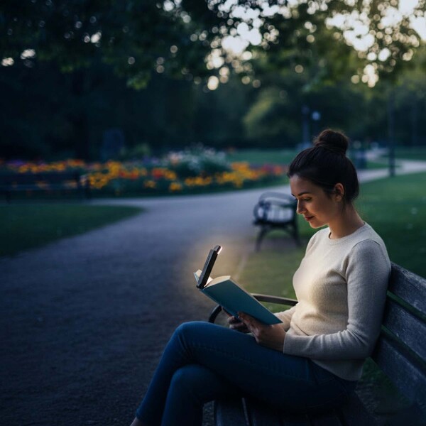 Luz Para Lectura Libros Led Portatil Recargable Nocturna Color Negro