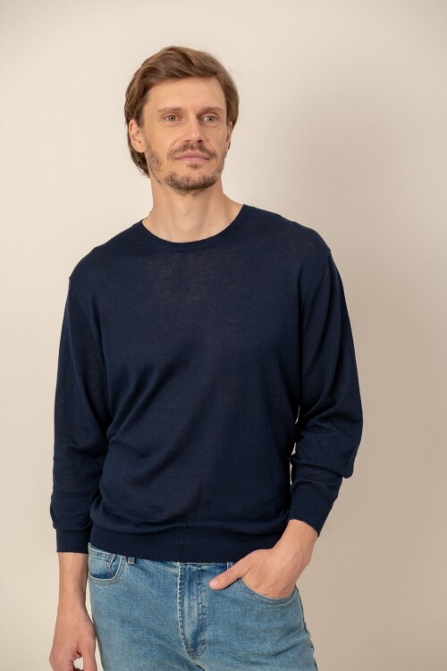 Sweater lino Azul