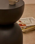 Side table Rachell made of metal with a grey painted finish Ø30 cm Side table Rachell made of metal with a grey painted finish Ø30 cm