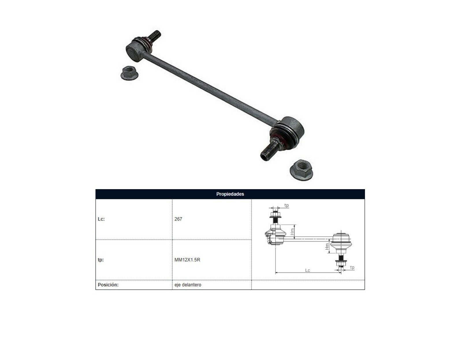 Bieleta Hyundai Tucson, Kia Sportage 11-25 Der/Izq 