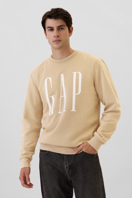 Buzo Deportivo Logo Gap Hombre Khaki