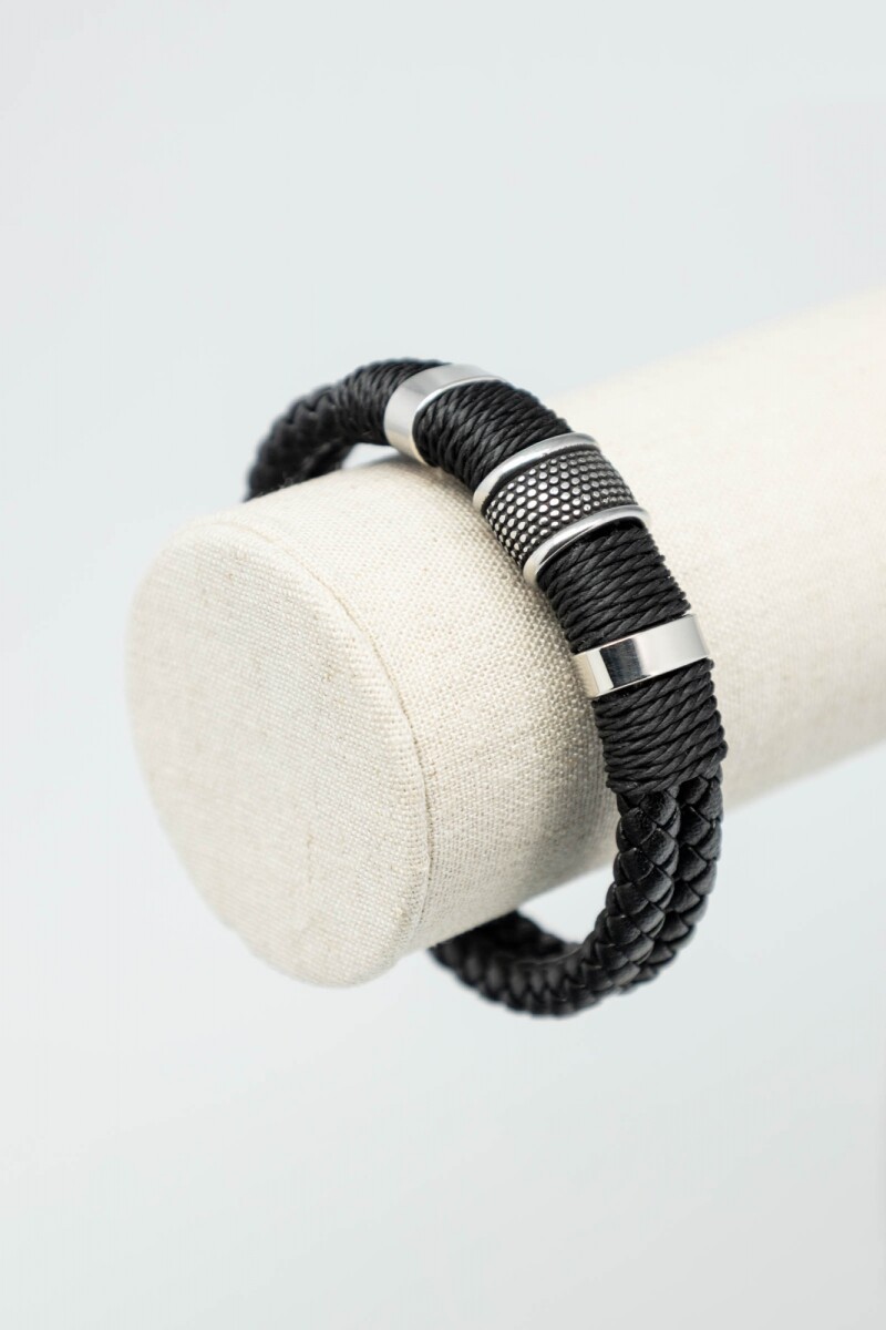 Pulsera cuero - Negro 