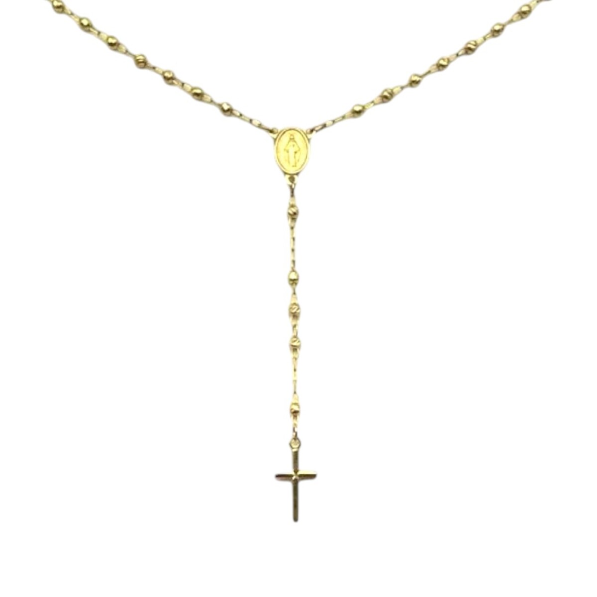 Rosario Virgen Milagrosa-Oro bajo-Sin piedra-RO8007 - sinpiedra 