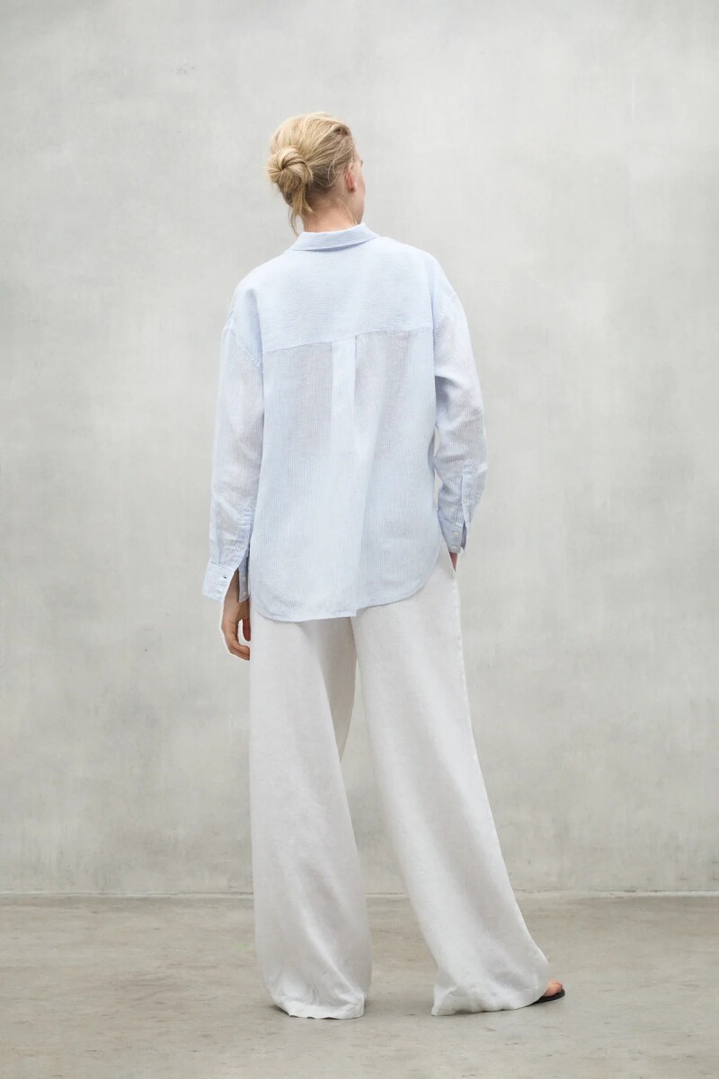 CAMISA RAYAS DARIA Celeste