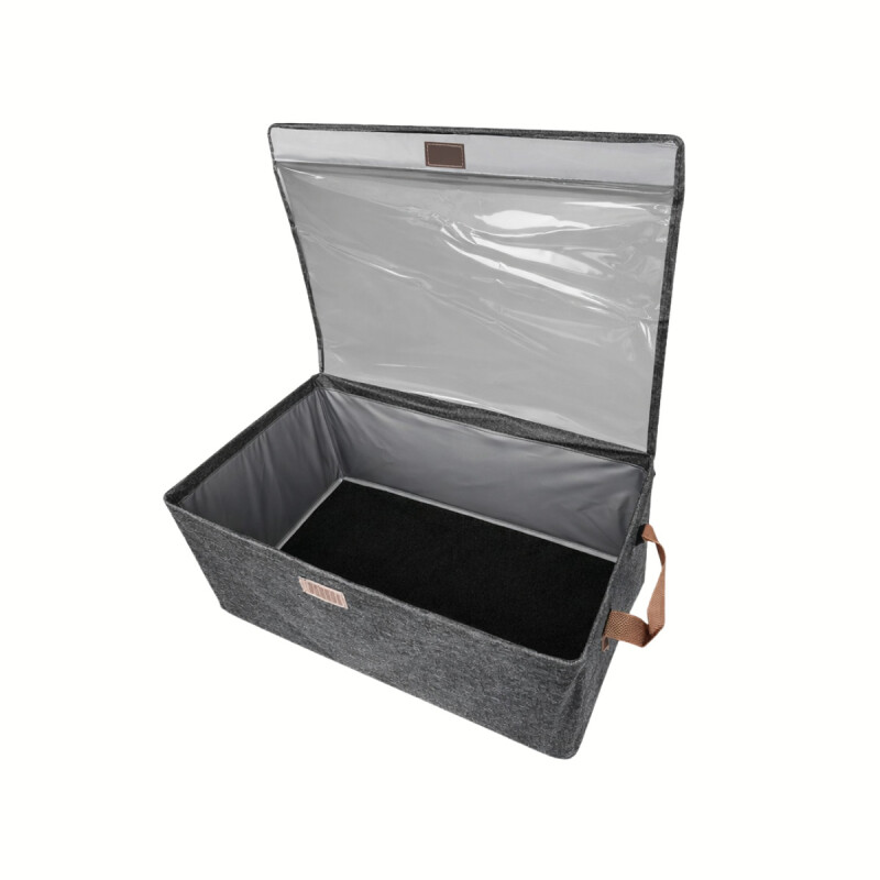Organizador Ropa Con Tapa Caja Almacenamiento Plegable Gris Oscuro Organizador Ropa Con Tapa Caja Almacenamiento Plegable Gris Oscuro