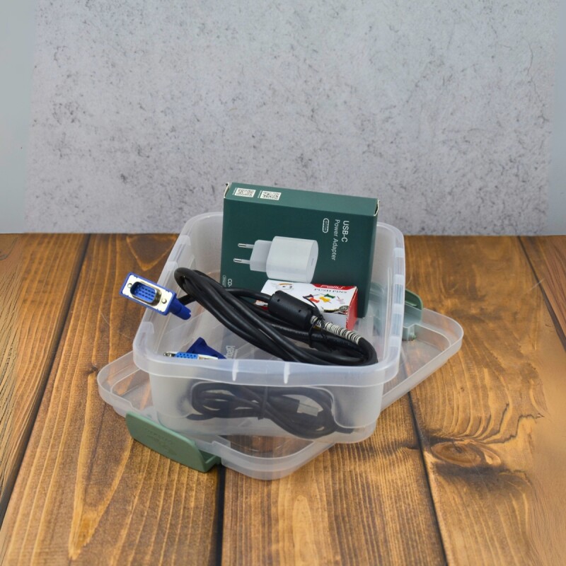 Set x3 Caja organizadora 1,6 lts TRANSPARENTE