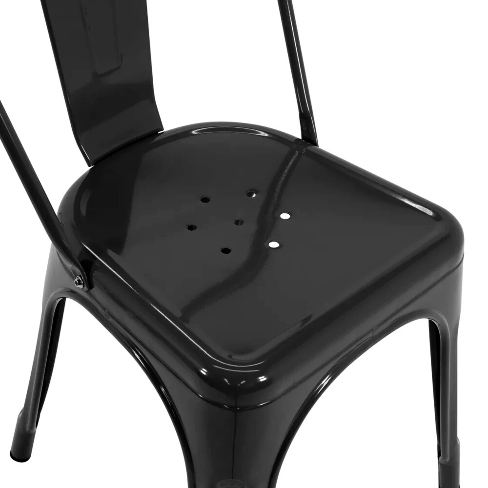 Juego de comedor 4 sillas Tolix 120 Negro