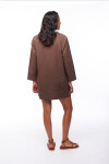 VESTIDO PAULINA MARRON