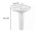 LAVATORIO DE LOZA CON PEDESTAL ASIS LAVATORIO DE LOZA CON PEDESTAL ASIS