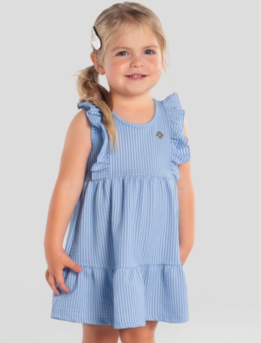 Vestido Casual. - Azul 