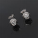 Caravanas En Oro 18K Blanco Y Brillantes Caravanas En Oro 18K Blanco Y Brillantes