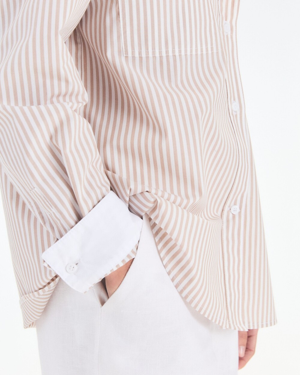 Camisa Strip Camel