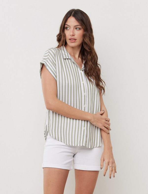 Camisa Lineas VERDE/MULTI