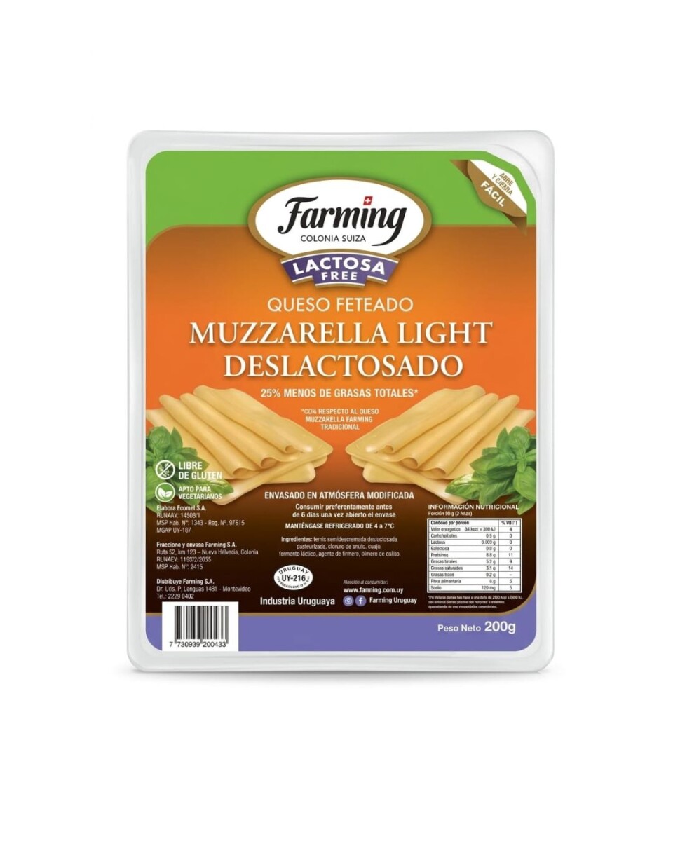 MUZZARELLA DESCLACTOSADA LIGHT 200G 