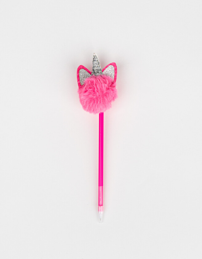Lapices y Lapiceras Boligrafo Con Pompón - Fucsia Medio