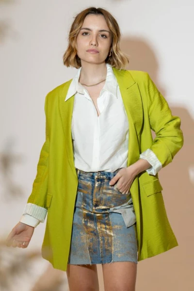 Blazer Mainé Verde Manzana