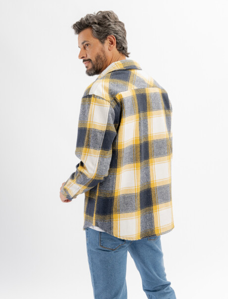 Sobrecamisa franela amarillo