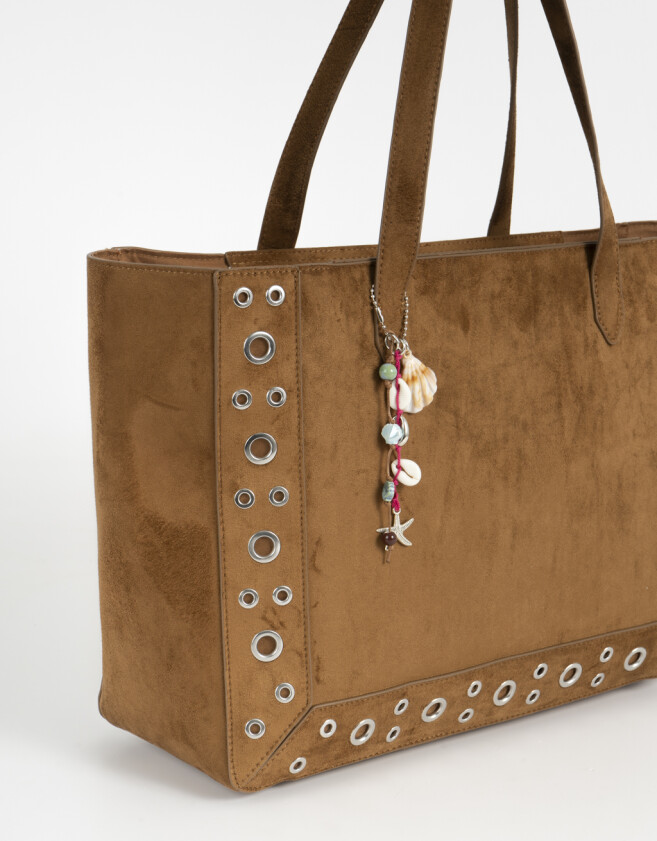 Shopper Cartera Shopper Suede - Marron Camel