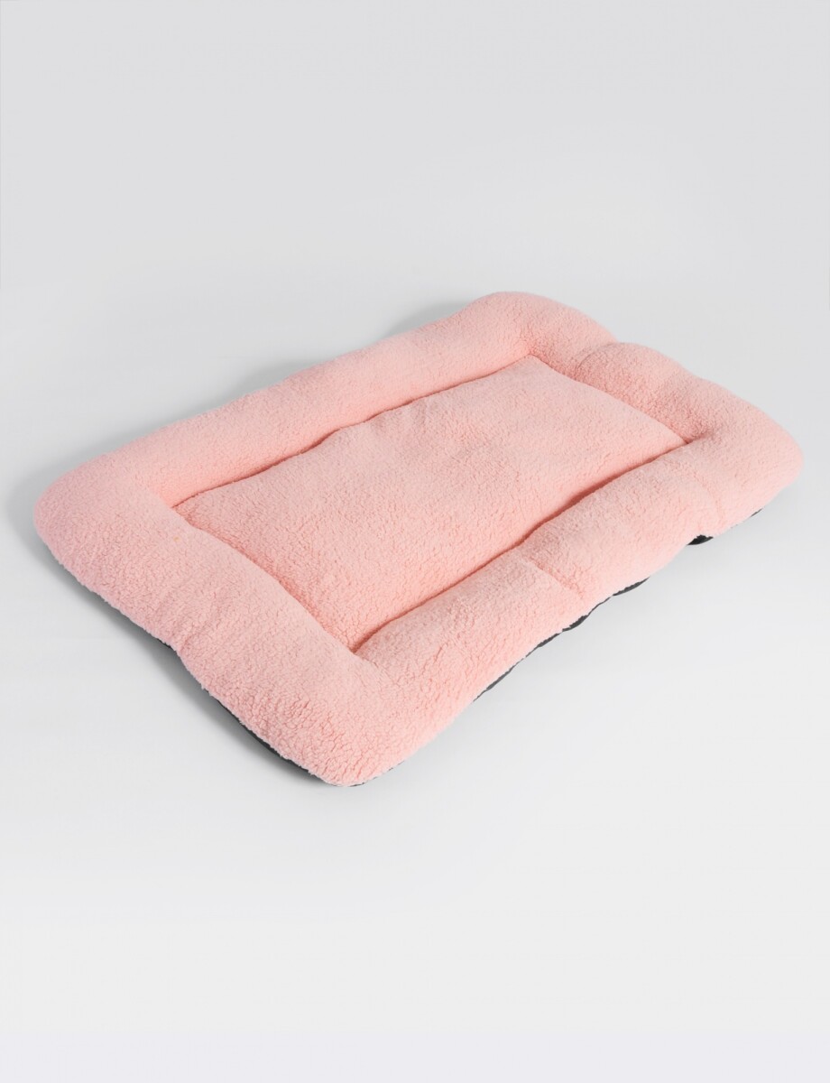 Cucha cama corderito para mascota - rosa 