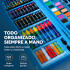 Set Kit Arte Dibujo Y Pinturas 208 Piezas Valija Infantil Variante Color Azul