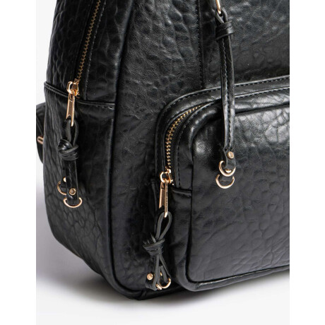 Mochila Efecto Croco Negro