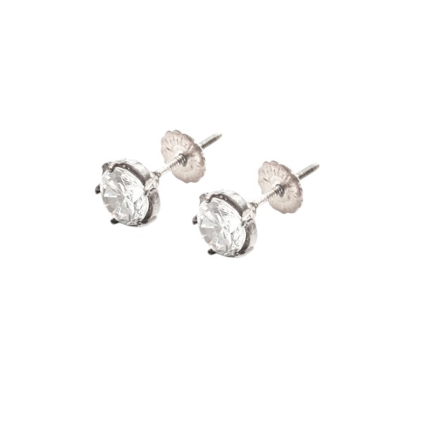 Caravanas Circulo-Plata 925-Piedra zirconia-CA3072 conpiedra