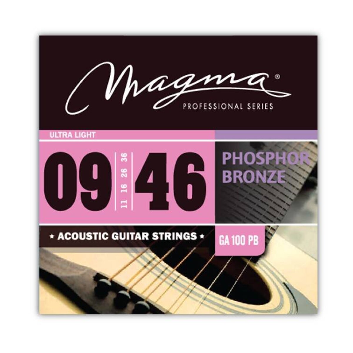 Encordado Guitarra Acustica Magma Phosph Broze .009 GA100PB 