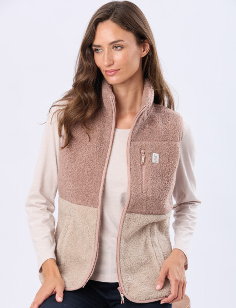 CHALECO DE SHERPA Rosado