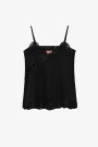 TOP LINO ENCAJE Negro