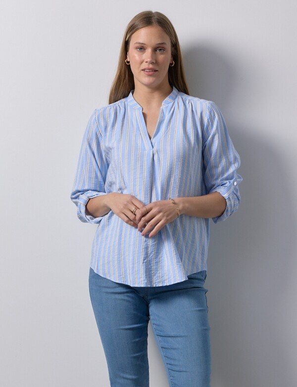 Blusa Lineas CELESTE/MULTI