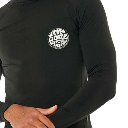 Lycra Rip Curl Icons Upf Brushed - Negro Lycra Rip Curl Icons Upf Brushed - Negro