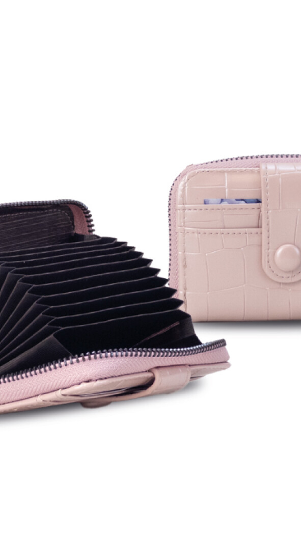 TARJETERO IRINA CROCO ROSA MAUVE