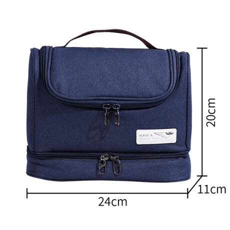 Neceser Organizador Portable de Viaje p/Maquillaje Cosmética Azul