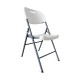 Silla Plegable Metálica Pvc Hdpe BLANCO