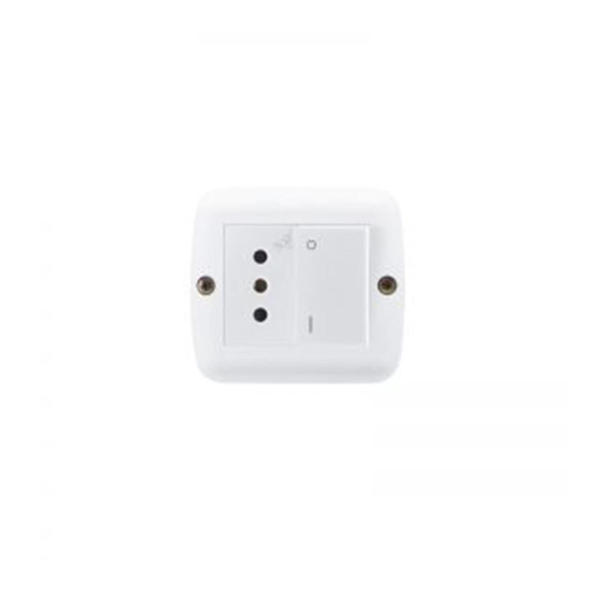 Caja ext. 2 módulos con 1 bip. + 3 en línea blanco - M47222 