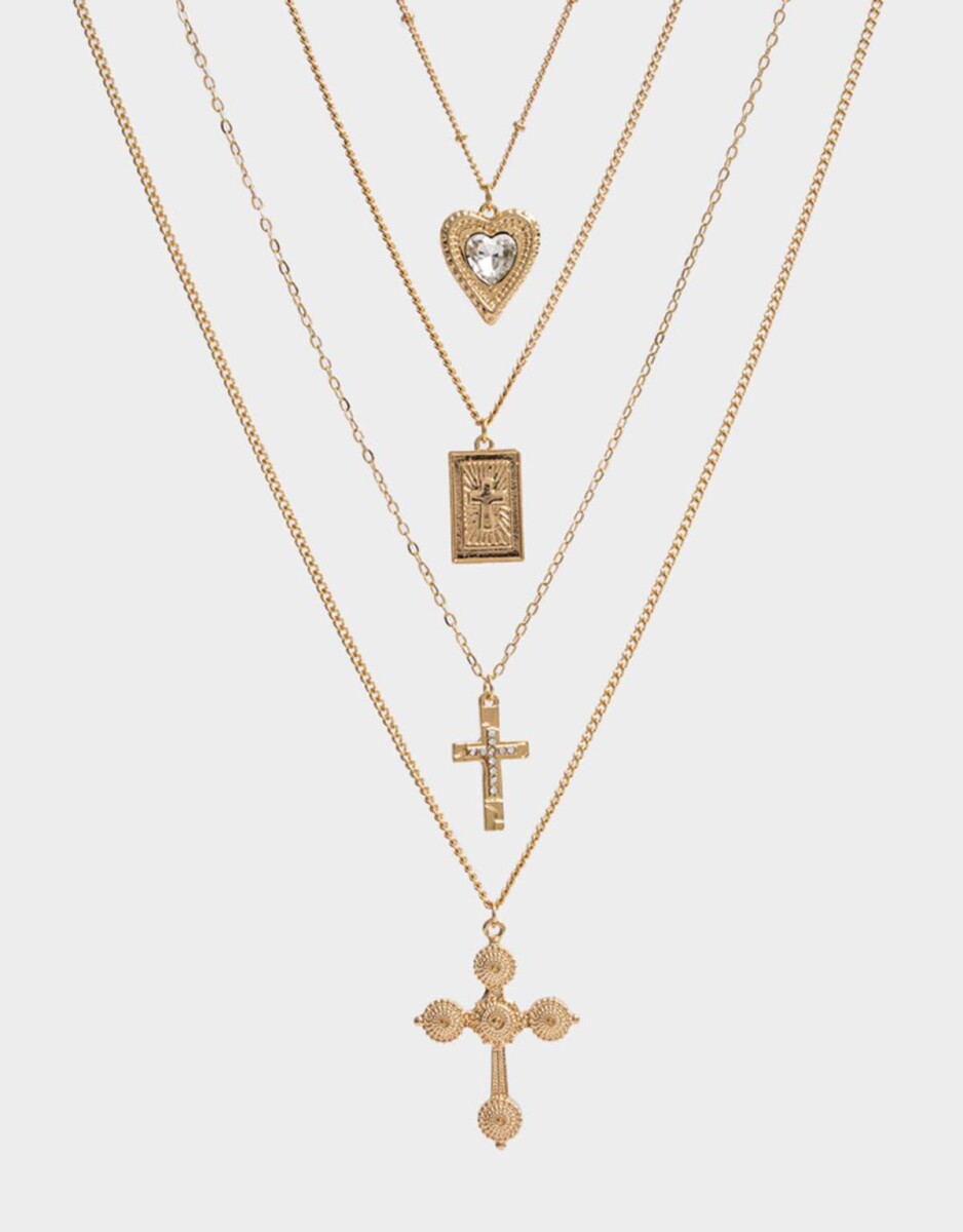 Collares Cortos Religioso - Dorado 