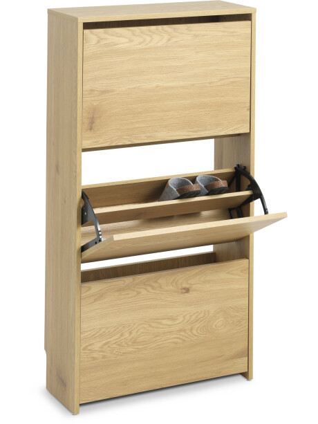 Zapatero BAKHUSE 3 compartimentos color roble Zapatero BAKHUSE 3 compartimentos color roble