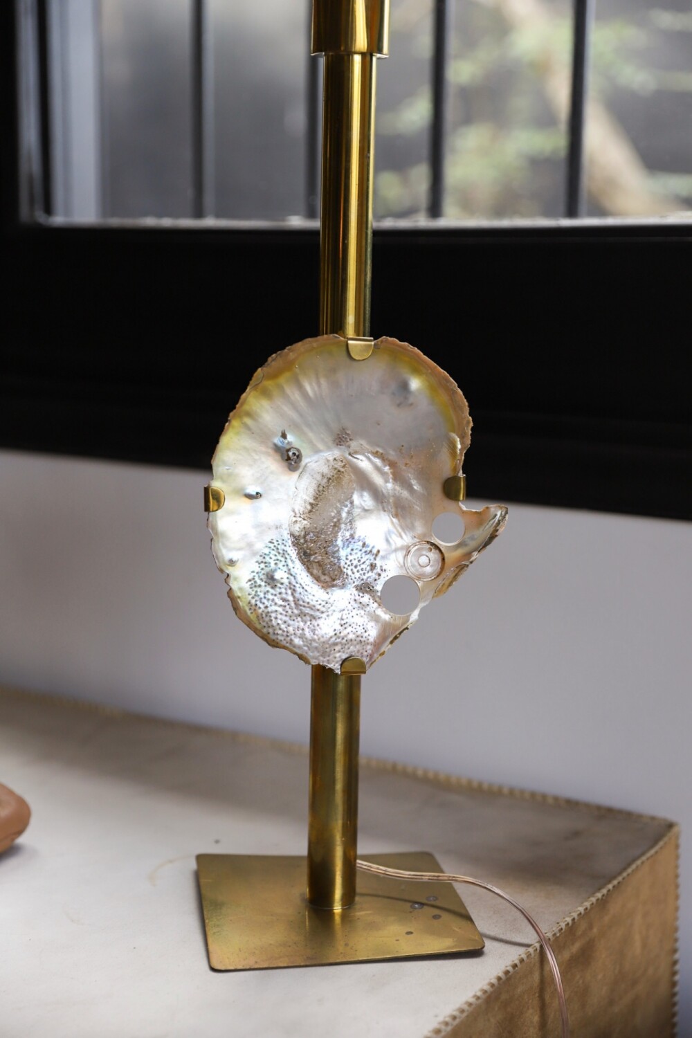 Nácar Lamp Dorado Fuerte
