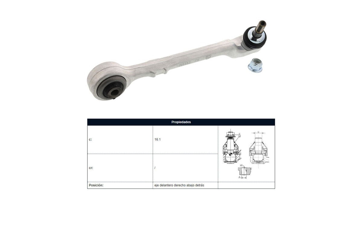 Brazo De Suspension Del BMW 316I (F30)/318I (F30)/220I (F22)/120I (F20)/118I (F20)/114I (F21)/118I (F21)/116I (F20)/320I (F30)/ Brazo De Suspension Del BMW 316I (F30)/318I (F30)/220I (F22)/120I (F20)/118I (F20)/114I (F21)/118I (F21)/116I (F20)/320I (F30)/