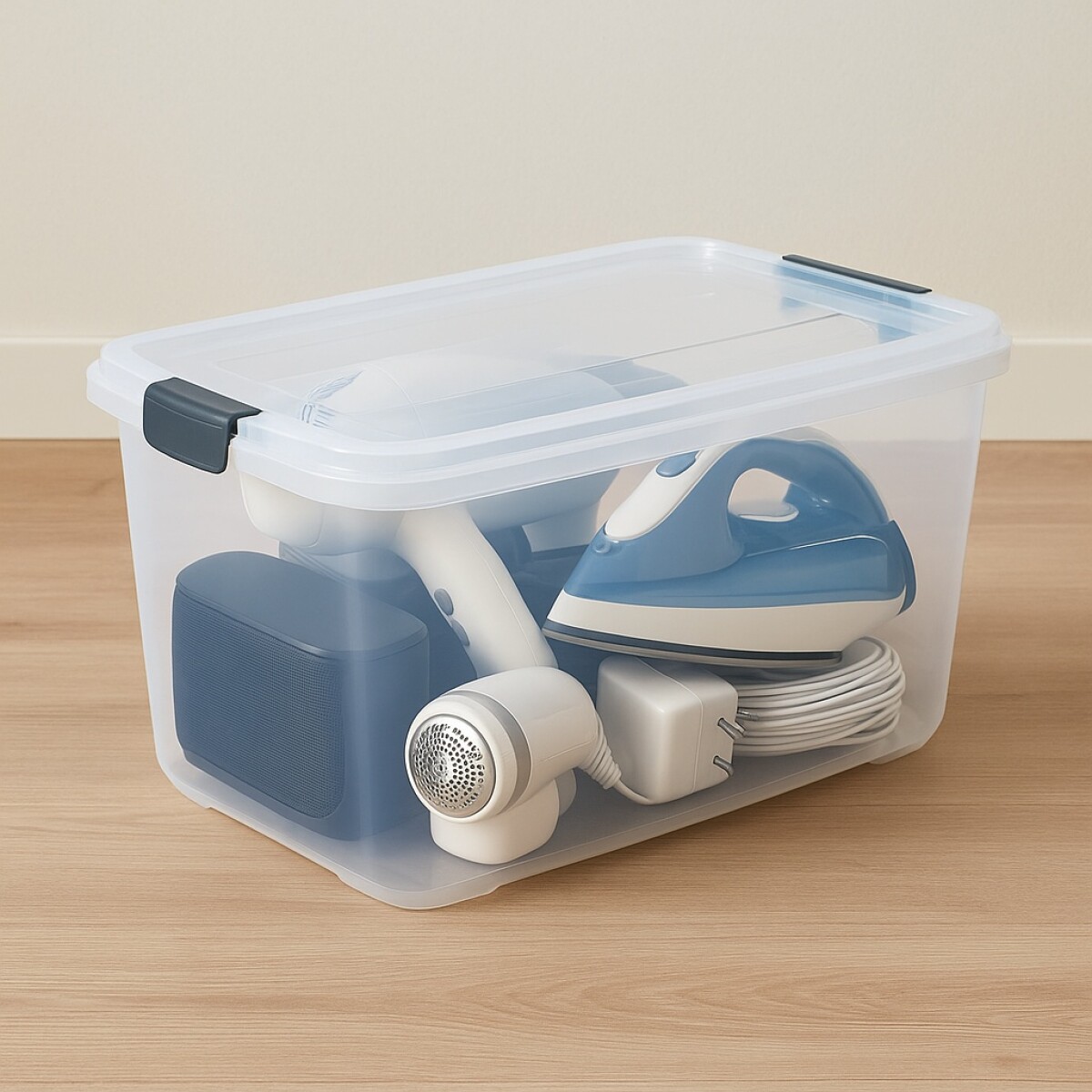 CAJA ORGANIZADORA 50 LTS TRANSPARENTE RISCHIOTO 