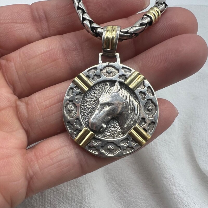 Medalla plata y oro Caballo Medalla plata y oro Caballo