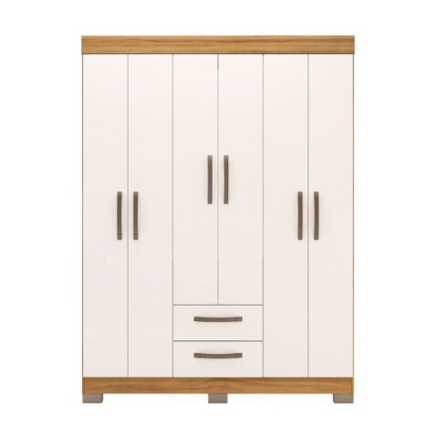 Ropero Abba 6 Puertas 2 Cajones NT6015 Freijo | Off White Ropero Abba 6 Puertas 2 Cajones NT6015 Freijo | Off White