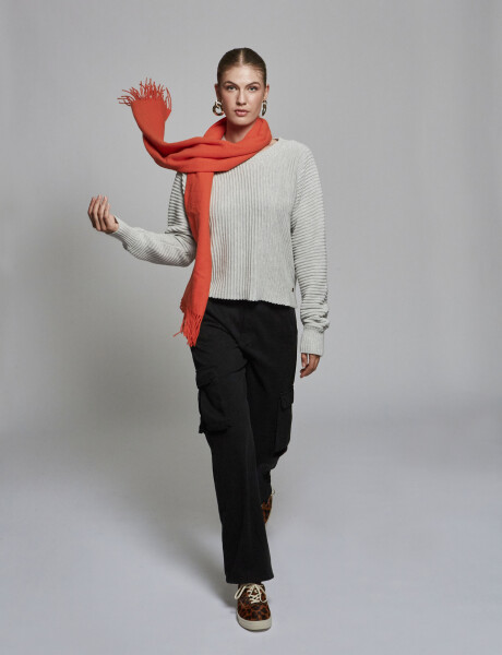 Sweater estructuras gris claro