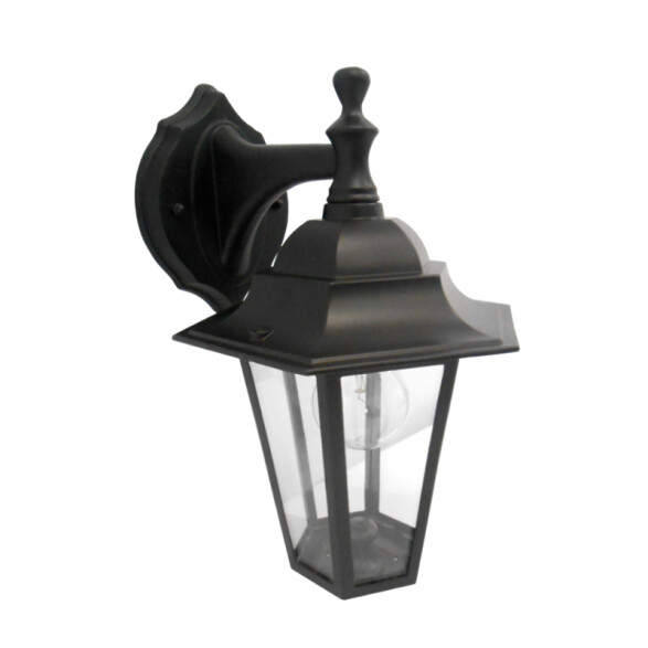 Farol colonial negro de 6 caras sur 1xE27 60W IP44 AI0194